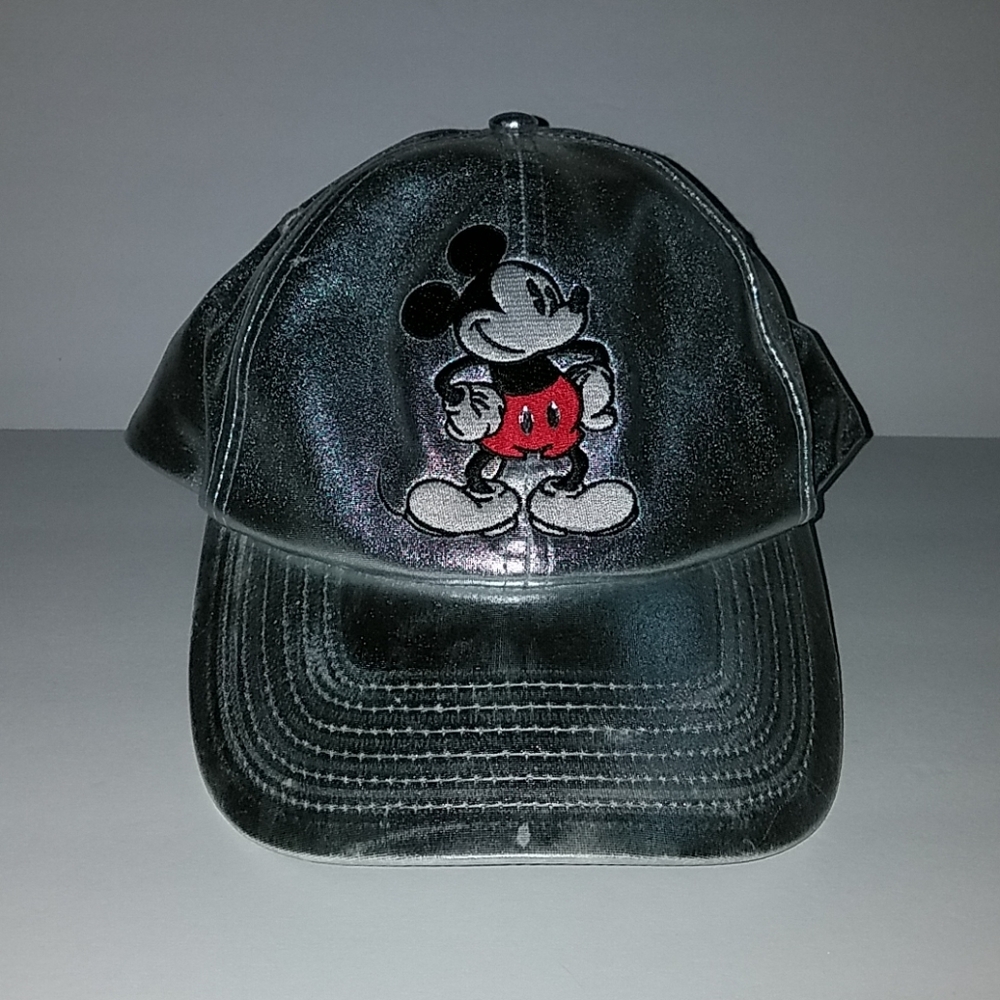 Silver Mickey Mouse Baseball Cap - image 1